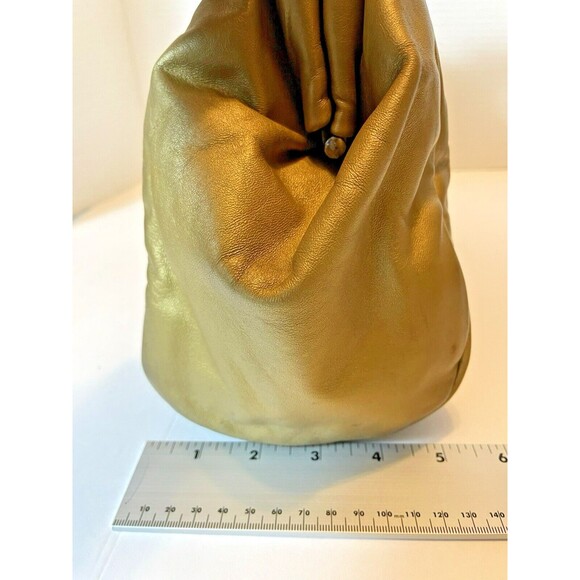 SAMIR VTG Leather Gold Western Boho Patchwork Metallic Cottagecore Handbag Rare - Picture 11 of 15